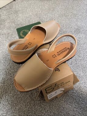 Bunadarotti Beige Leather Slingback Sandals for Women